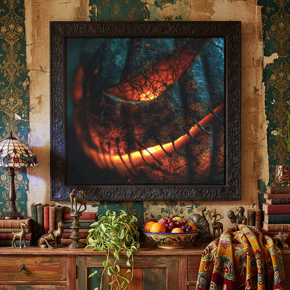 Jack-O-Lantern Halloween Canvas Print – styled room view 6