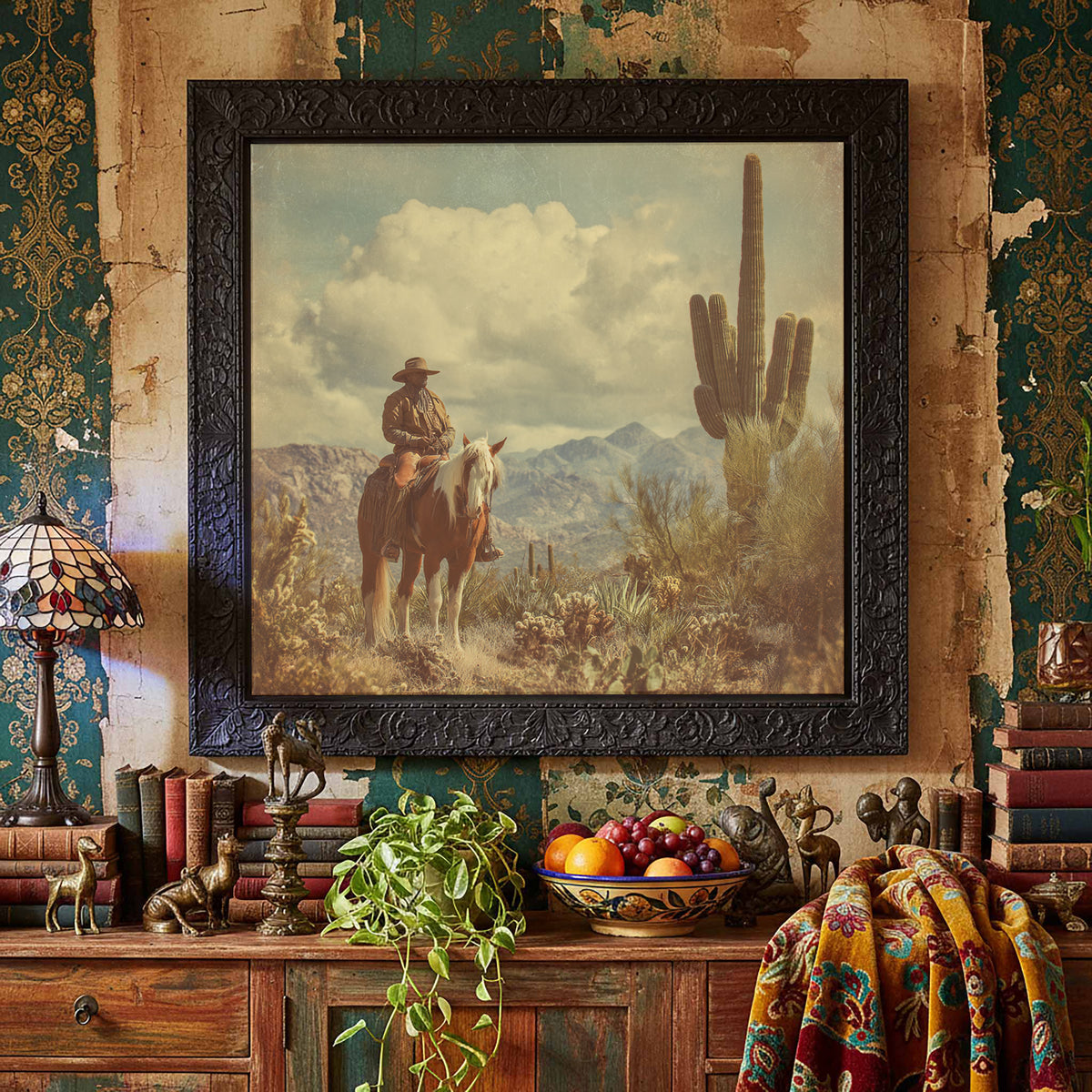 Western Cowboy Desert Canvas Wall Art — product image 6