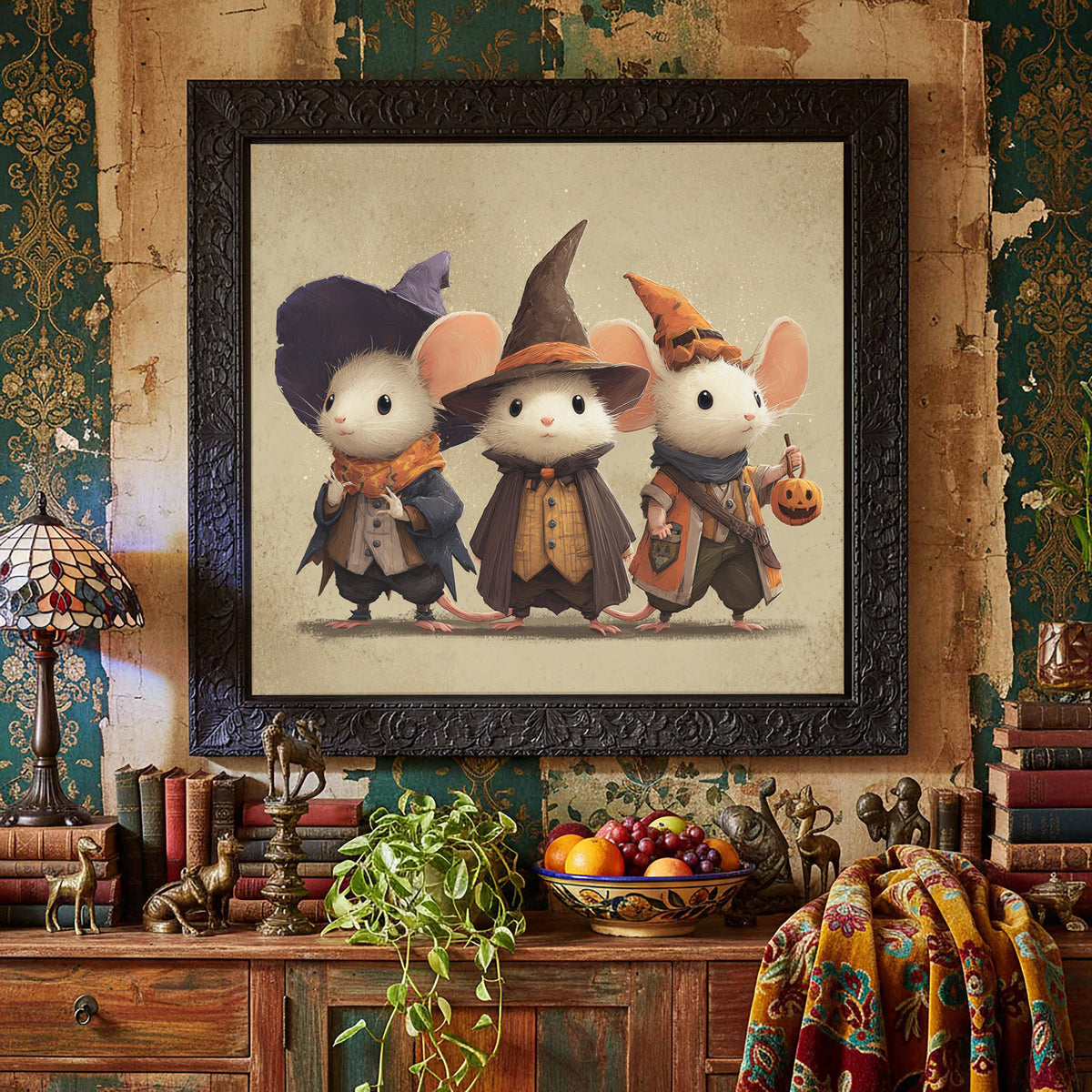 Halloween Mouse Wall Art – styled room view 5