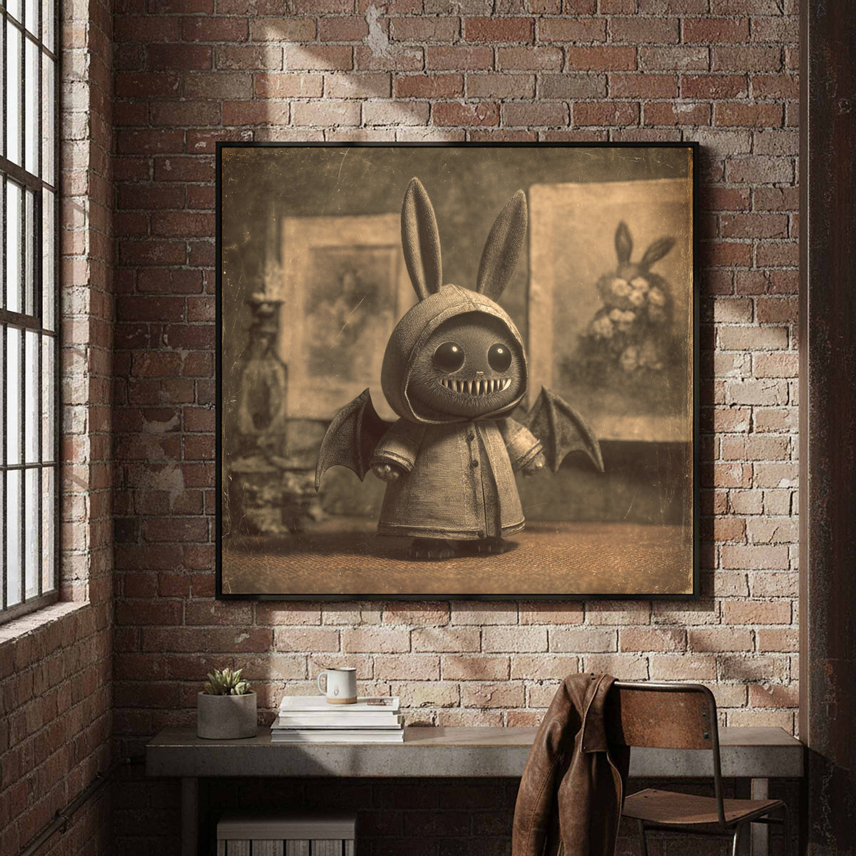 Gothic Monster Art Print – styled room view 4