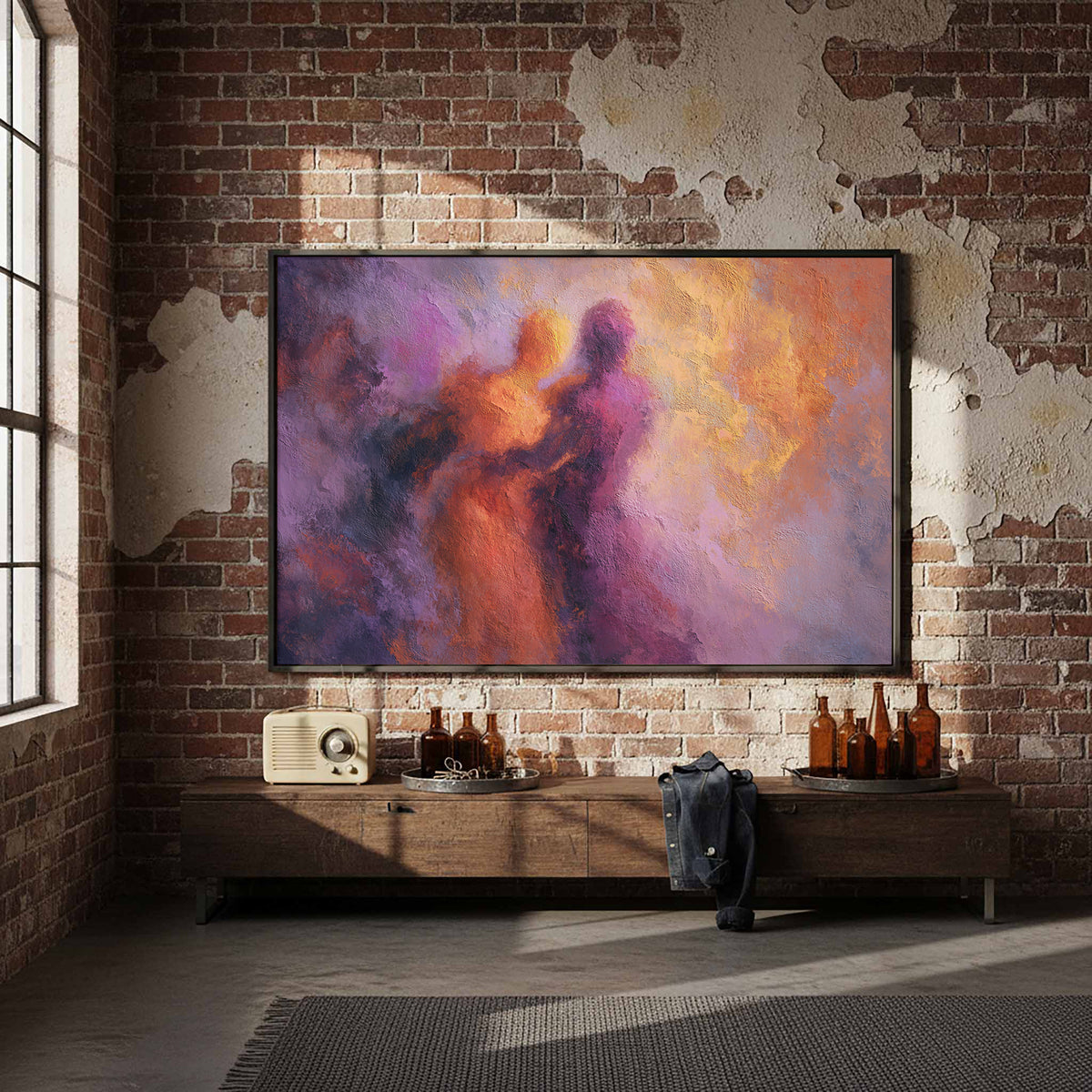 Abstract Intimate Wall Art – styled room view 4