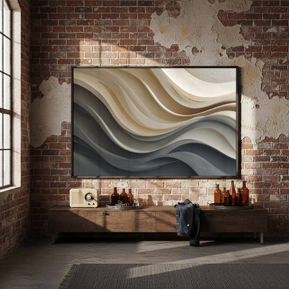 Abstract Sculptural Wall Art – styled room view 5