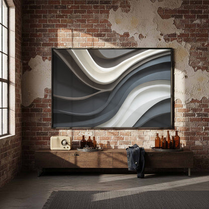 Abstract Sculptural Wall Art – styled room view 4