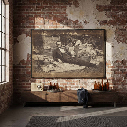 Abraham Lincoln Vintage Picnic Print – styled room view 4