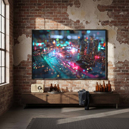 Futuristic Circuit Board City Canvas Print — product image 3