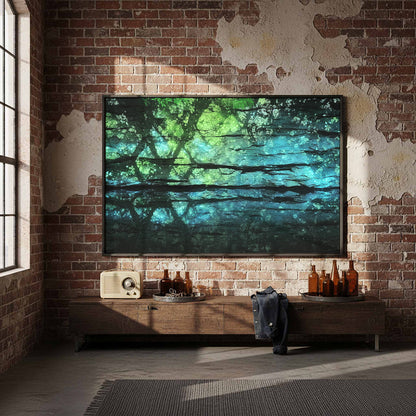 Illuminated Cave Wall Art – styled room view 4