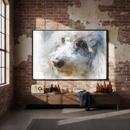 Poodle Portrait Wall Art – styled room view 5