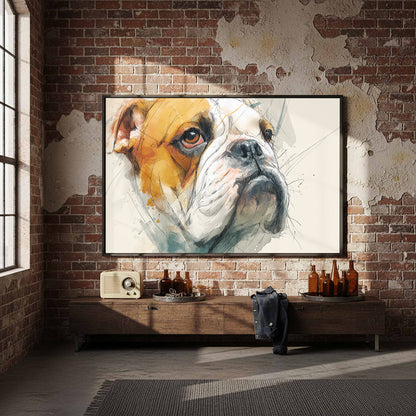 Bulldog Portrait Canvas Wall Art — product image 5