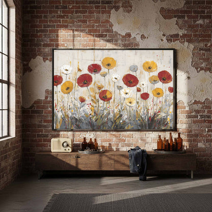 Contemporary Floral Canvas Art – styled room view 5