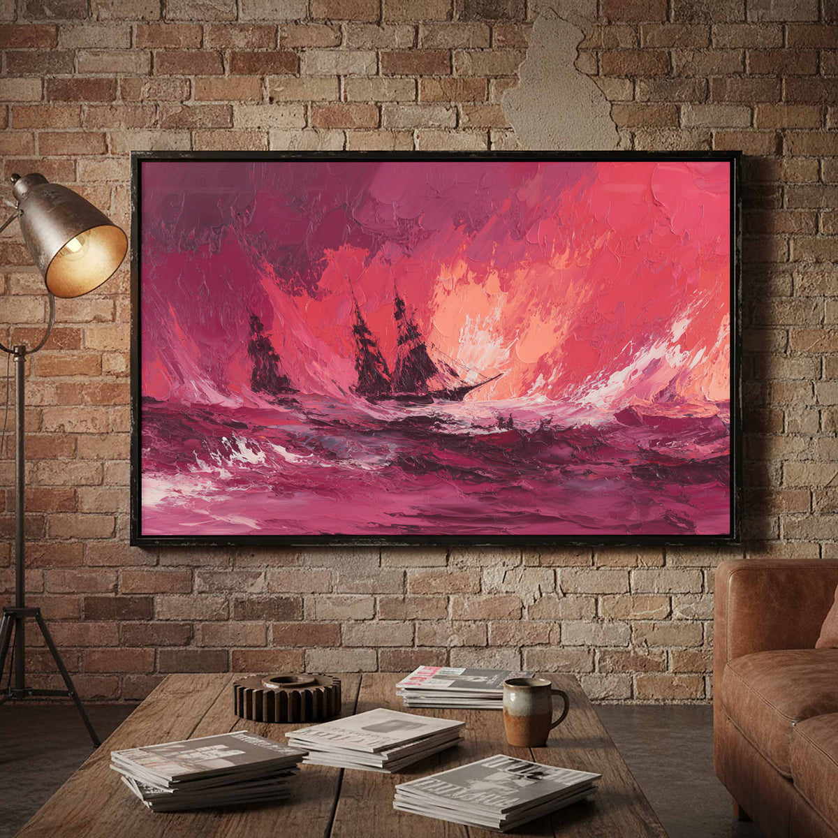 Abstract Storm Seascape Canvas Wall Art — product image 5
