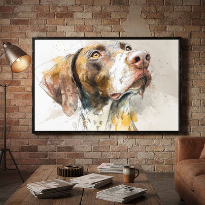 German Shorthaired Pointer Canvas Print – styled room view 4