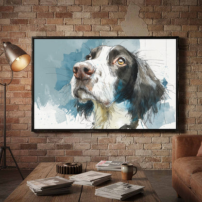 English Springer Spaniel Canvas Wall Art – styled room view 5
