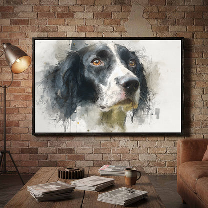 English Springer Spaniel Canvas Print – styled room view 4