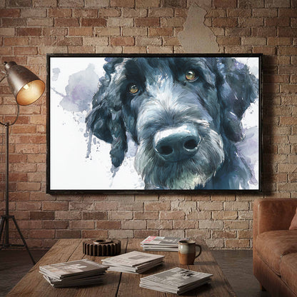 Portuguese Water Dog Canvas Print – styled room view 5