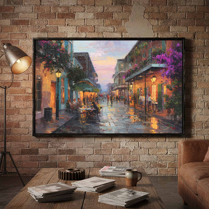 New Orleans French Quarter Canvas Print – styled room view 5