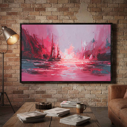 Abstract Storm Seascape Canvas Print – styled room view 4