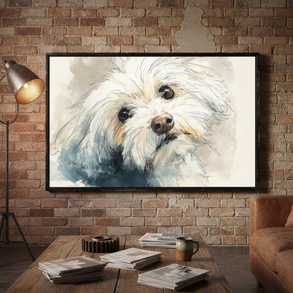 Maltese Dog Portrait Canvas Print — product image 6