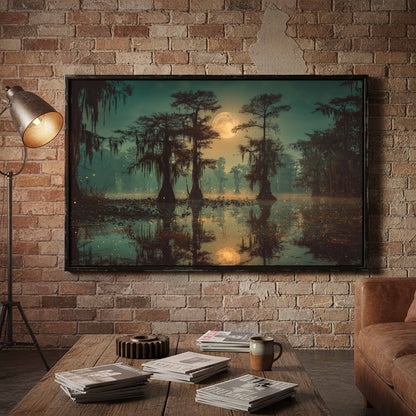 Gothic Swamp Canvas Wall Art – styled room view 4