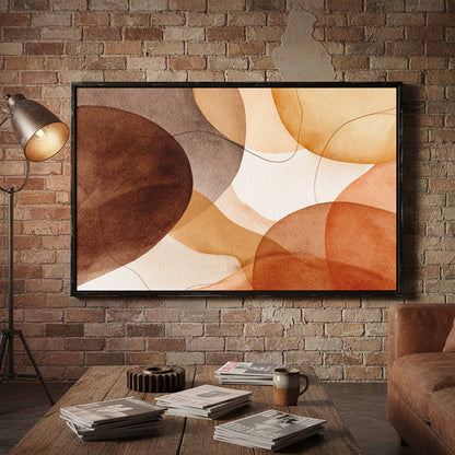 Abstract Watercolor Canvas Print – styled room view 3