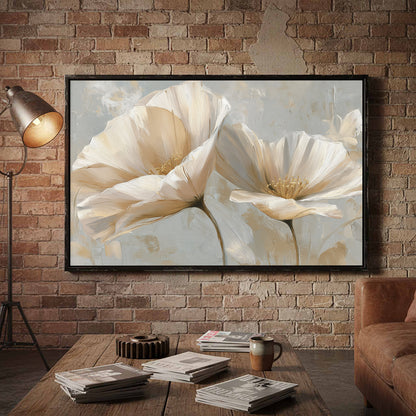 Abstract Floral Canvas Print – styled room view 5