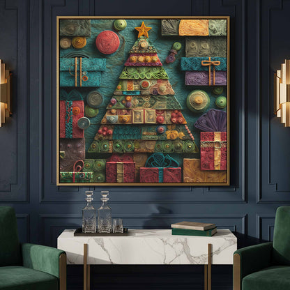 Christmas Tree Wall Art – styled room view 5