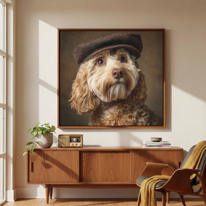 Cockapoo Dog Canvas Print – styled room view 6