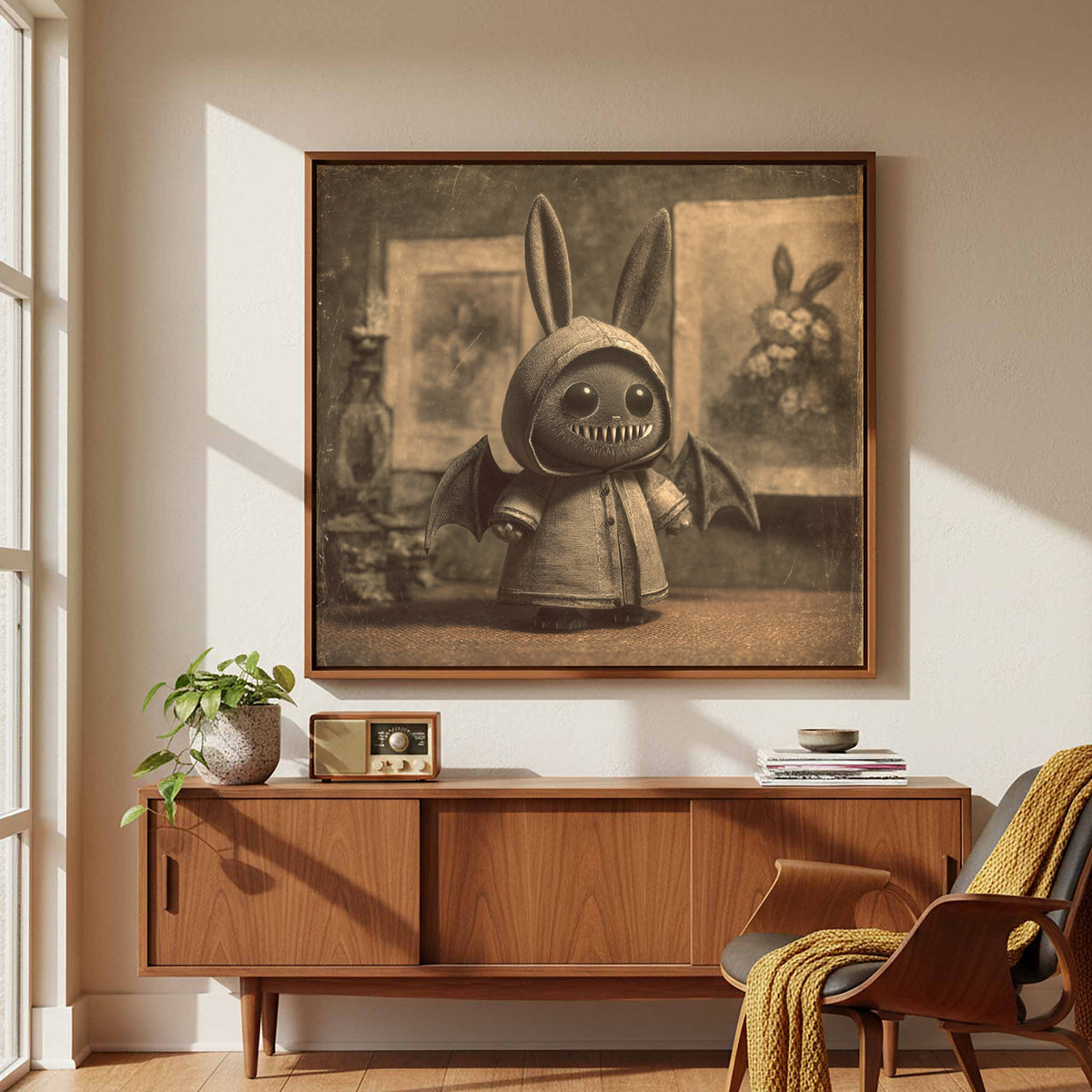 Gothic Monster Art Print – styled room view 6