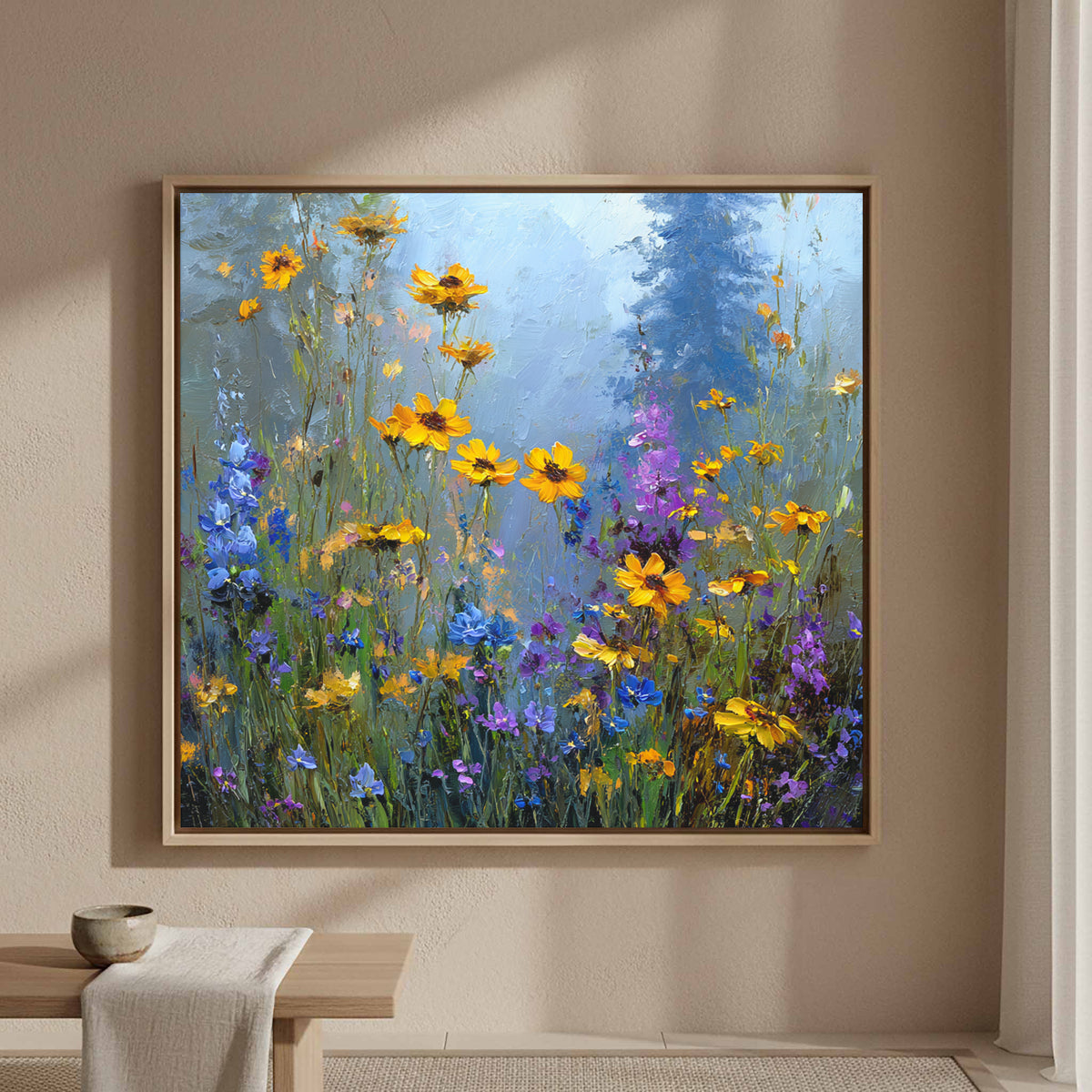 Wildflower Meadow Canvas Print – styled room view 5