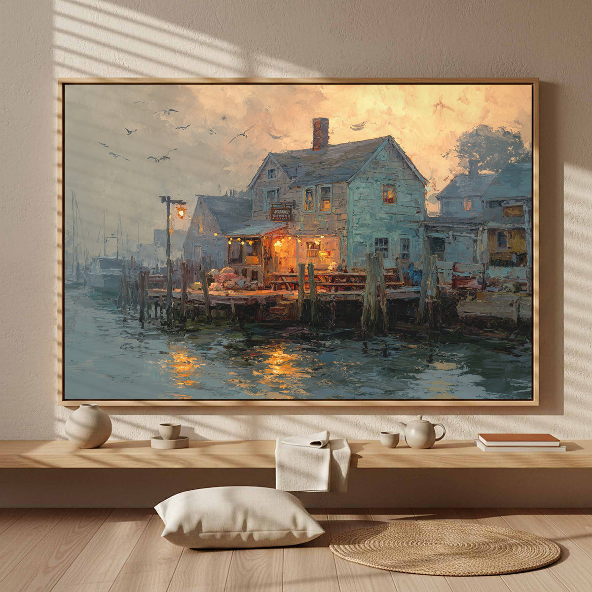New England Clam Shack Canvas Print – styled room view 4