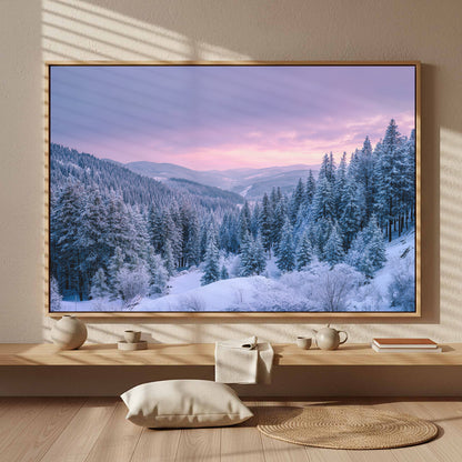 Winter Forest Canvas Print – styled room view 4