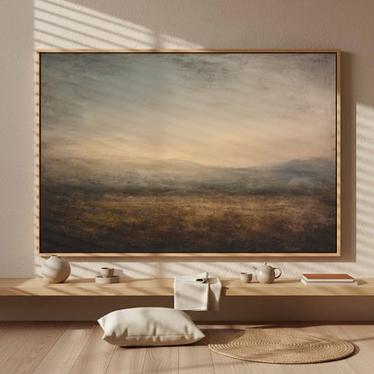 Abstract Landscape Canvas Art – styled room view 5
