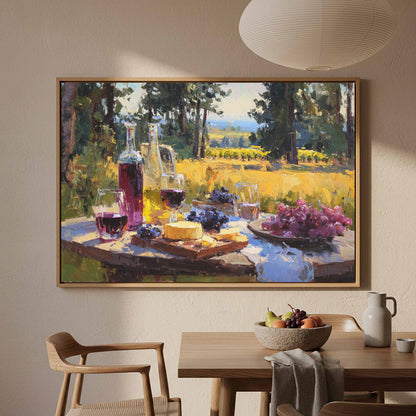 Oregon Vineyard Canvas Art – styled room view 5