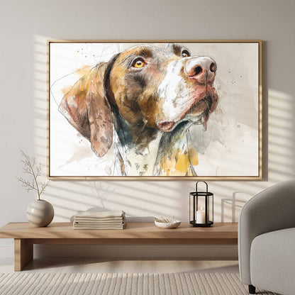 German Shorthaired Pointer Canvas Print – styled room view 5