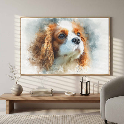 Cavalier King Charles Spaniel Canvas – styled room view 6