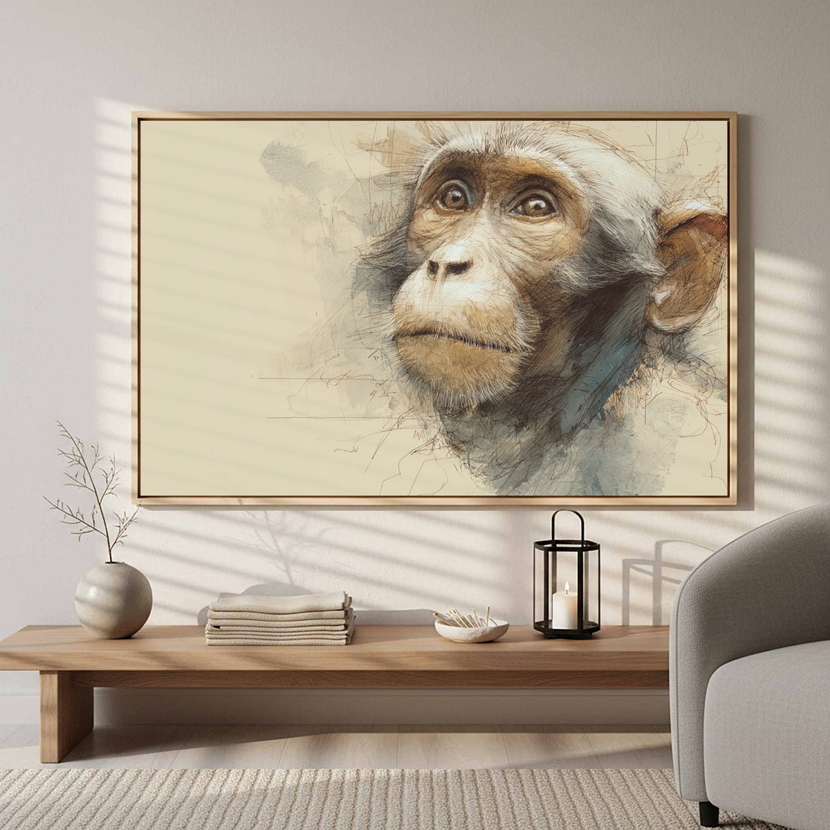 Monkey Portrait Canvas Print — product image 6