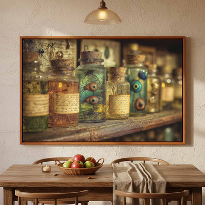Gothic Specimen Jar Wall Art – styled room view 5