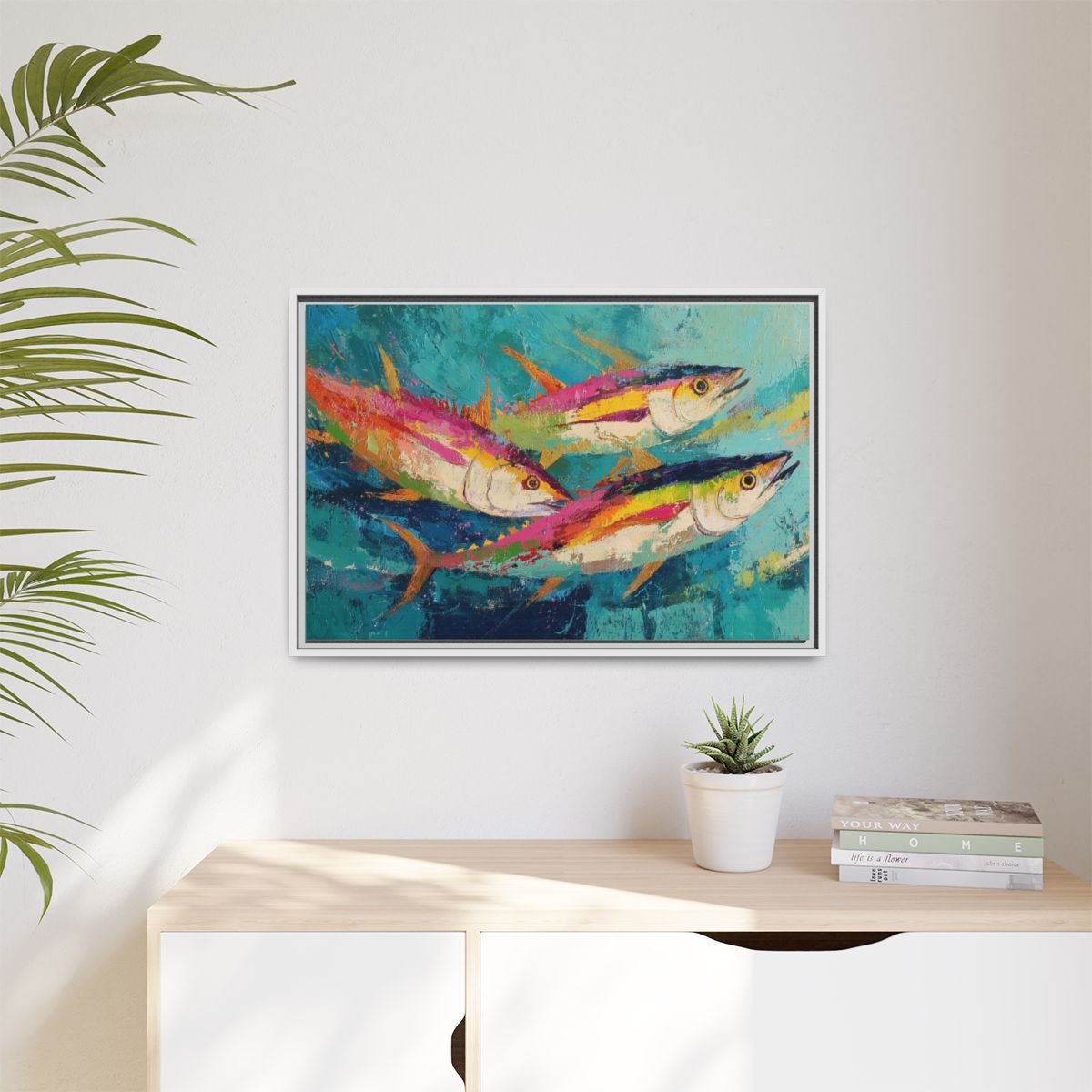 Colorful Fish Underwater Scene Art - Vibrant Coastal Decor