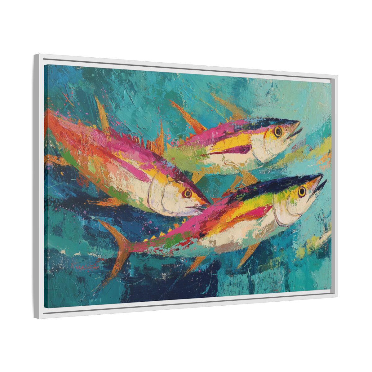 Colorful Fish Underwater Scene Art - Vibrant Coastal Decor