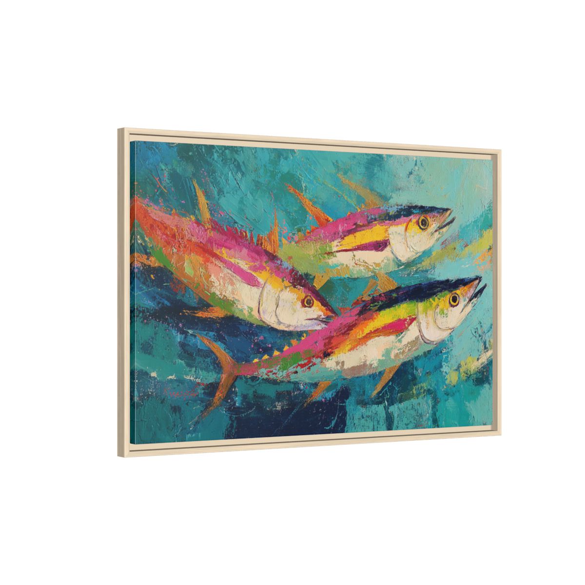 Colorful Fish Underwater Scene Art - Vibrant Coastal Decor