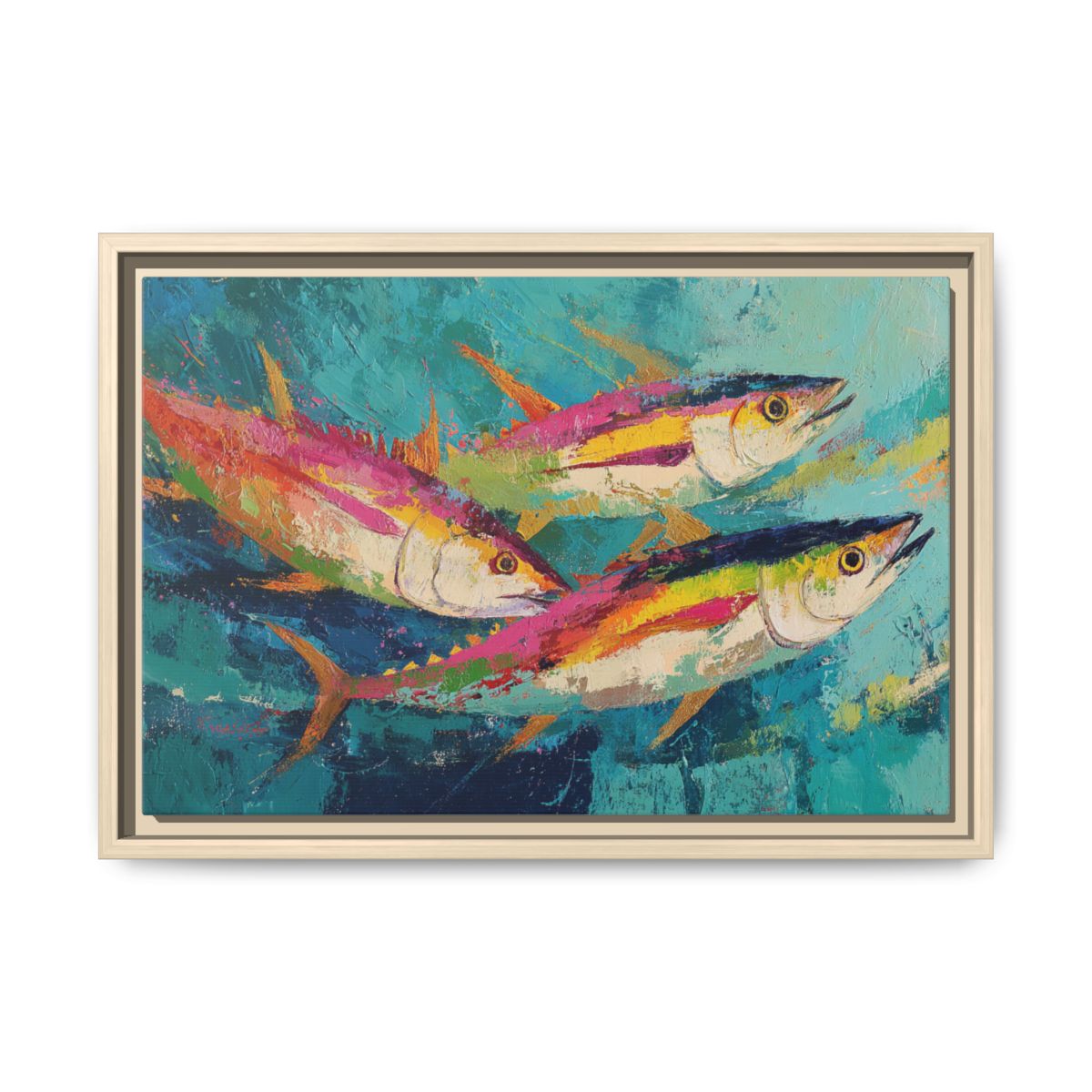 Colorful Fish Underwater Scene Art - Vibrant Coastal Decor