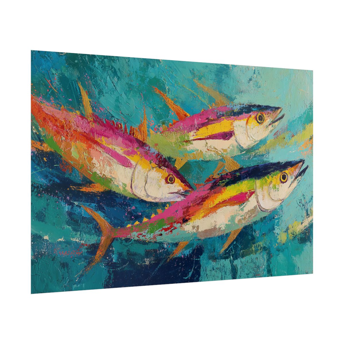 Colorful Fish Underwater Scene Art - Vibrant Coastal Decor