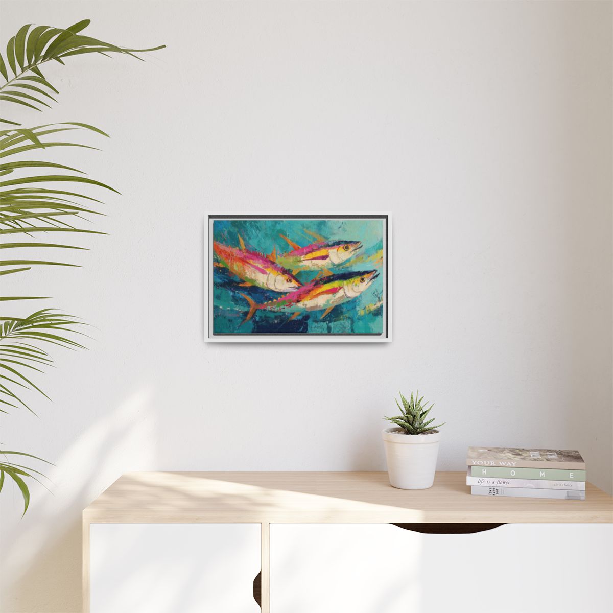 Colorful Fish Underwater Scene Art - Vibrant Coastal Decor