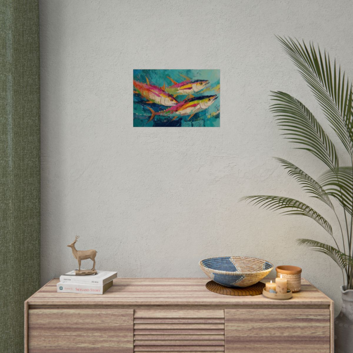 Colorful Fish Underwater Scene Art - Vibrant Coastal Decor