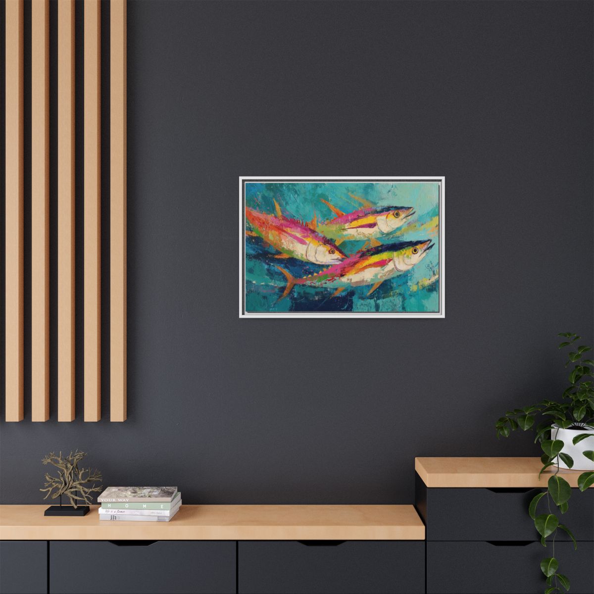 Colorful Fish Underwater Scene Art - Vibrant Coastal Decor