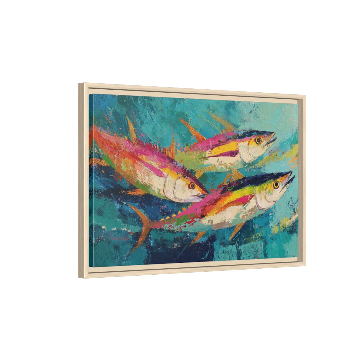 Colorful Fish Underwater Scene Art - Vibrant Coastal Decor