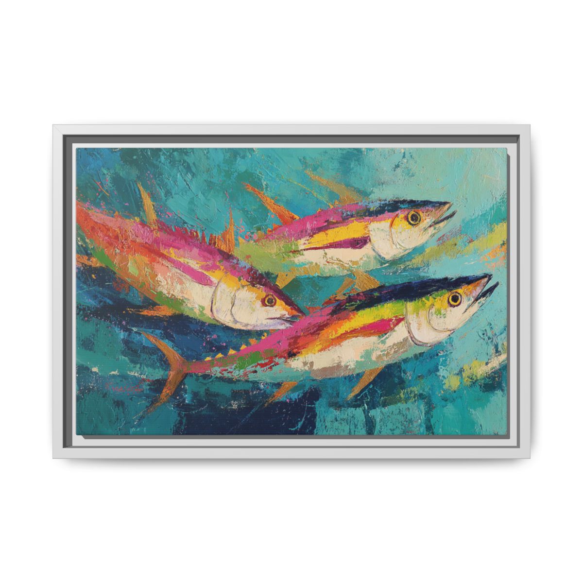 Colorful Fish Underwater Scene Art - Vibrant Coastal Decor