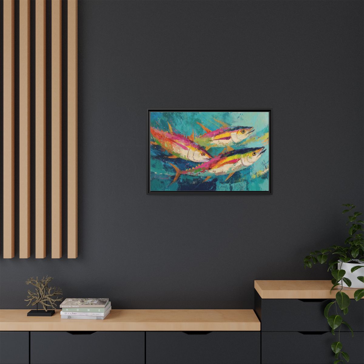 Colorful Fish Underwater Scene Art - Vibrant Coastal Decor