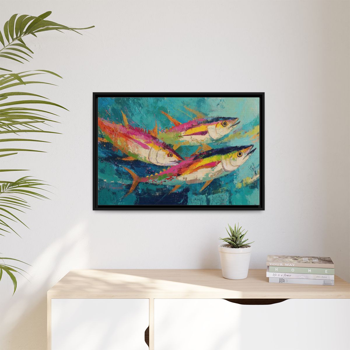 Colorful Fish Underwater Scene Art - Vibrant Coastal Decor