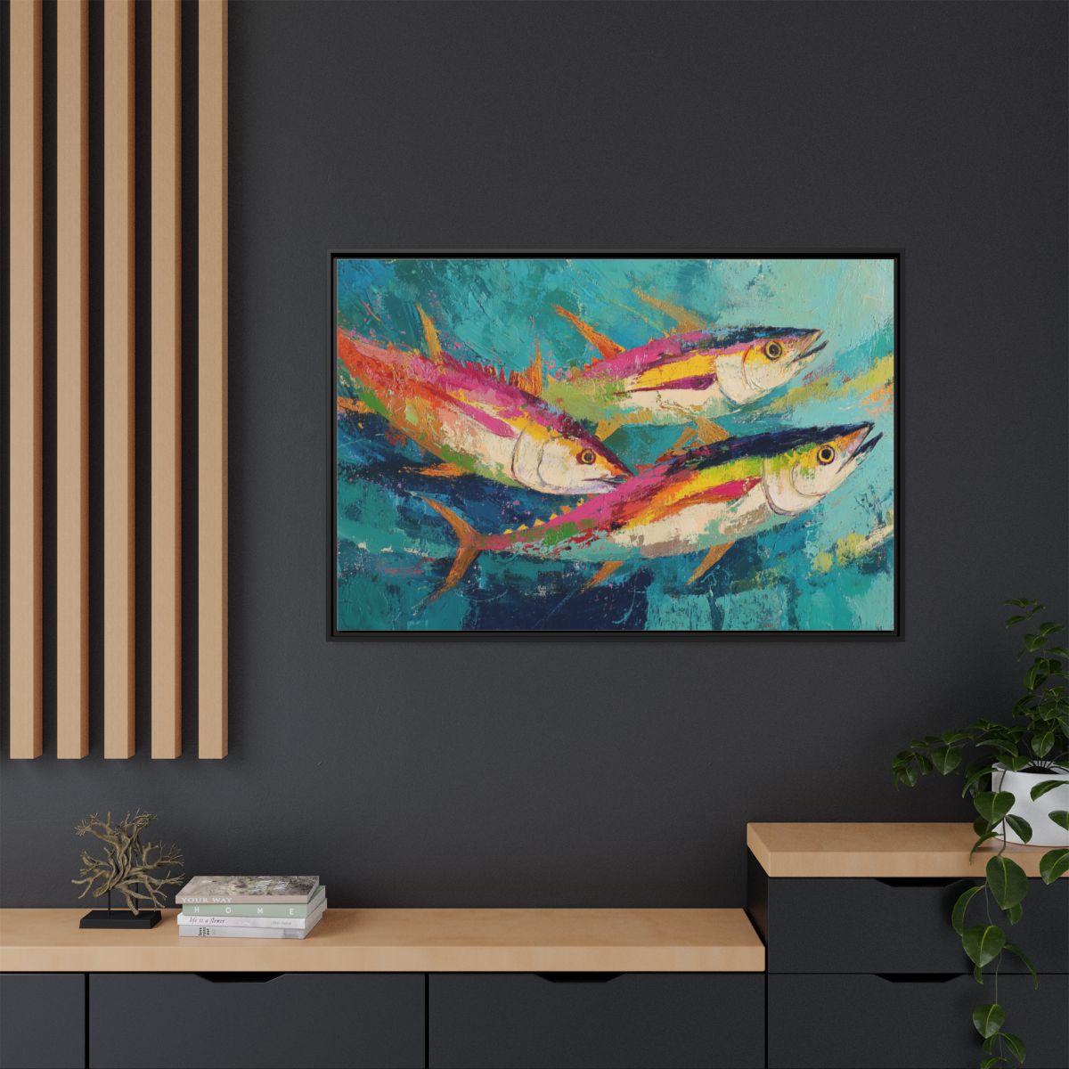 Colorful Fish Underwater Scene Art - Vibrant Coastal Decor