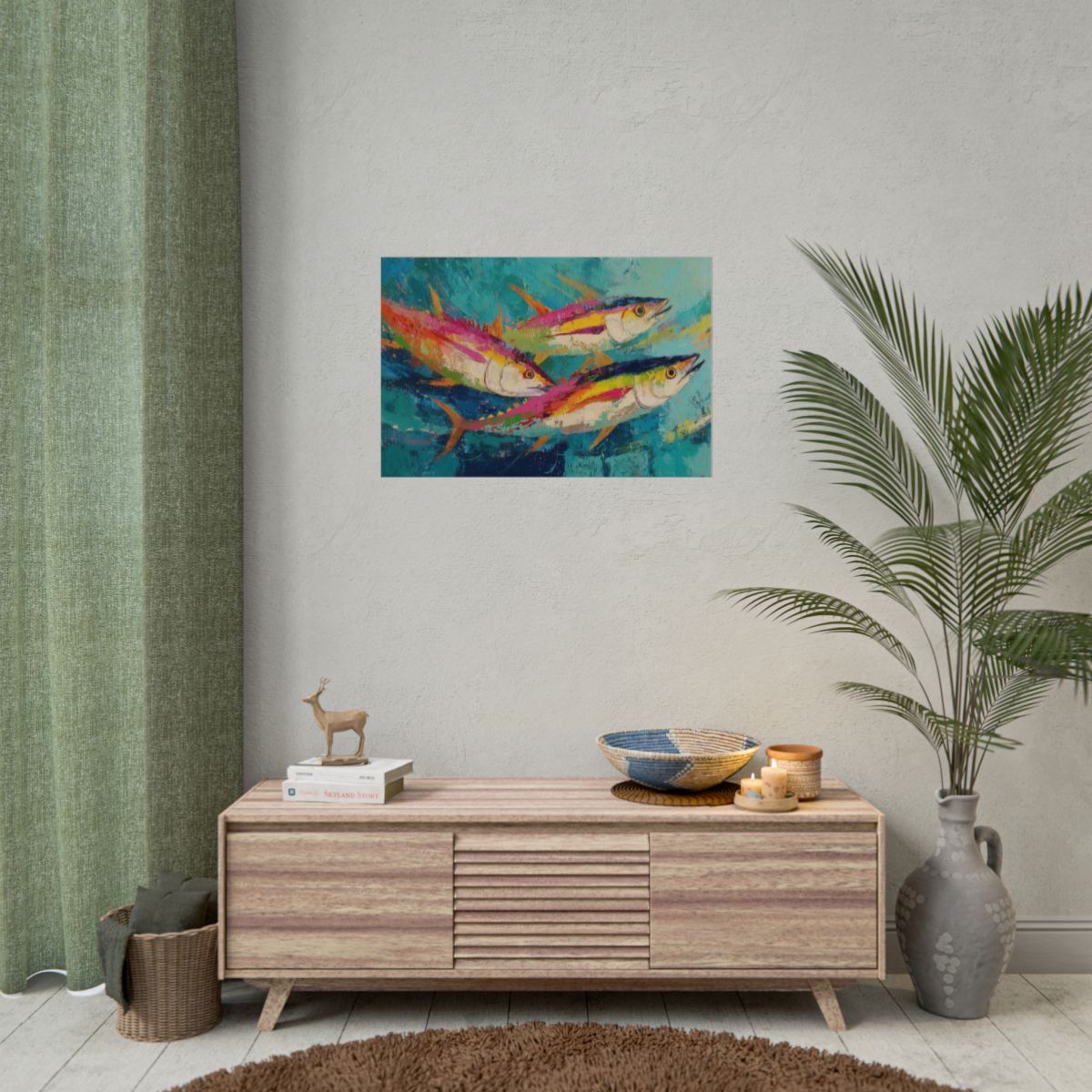 Colorful Fish Underwater Scene Art - Vibrant Coastal Decor